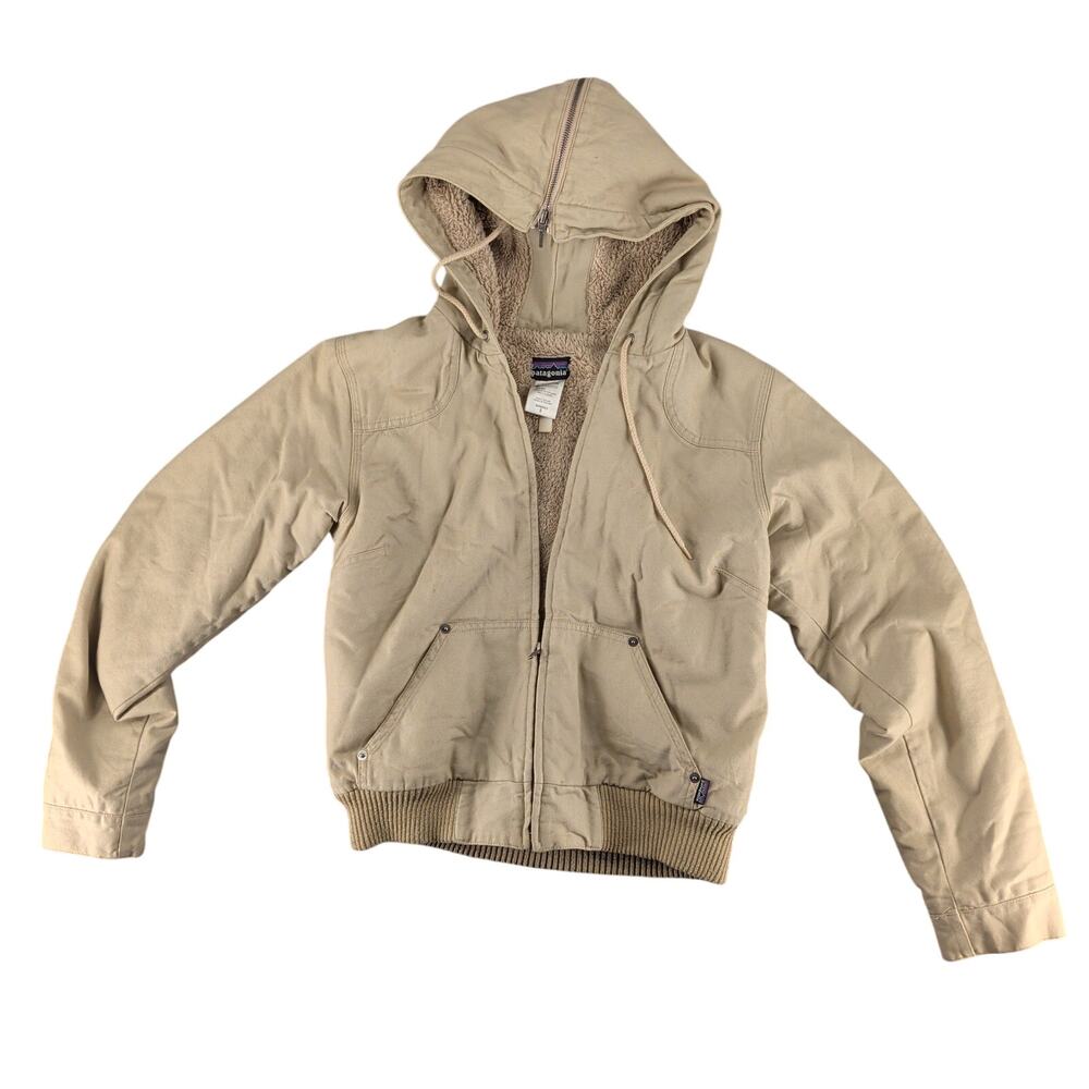 Vintage Y2K Patagonia Lined Canvas Hoody Jacket Women's Small Granola